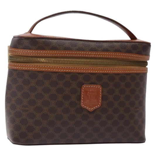 Celine Macadam Vanity Bag Canvas, BROWN, CANVAS, Handbag