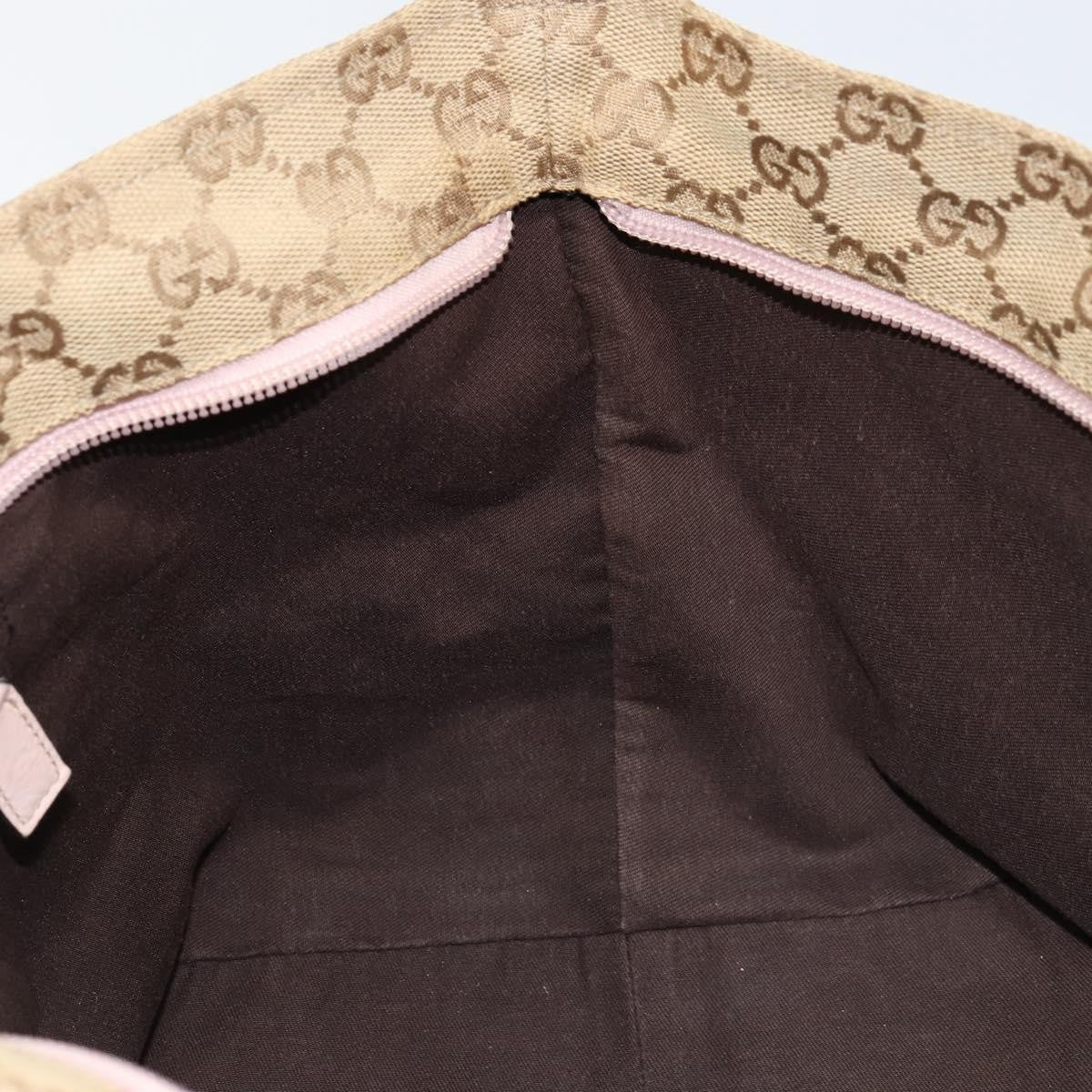 Gucci Web Zip Tote GG Canvas, BEIGE, CANVAS, Tote bag