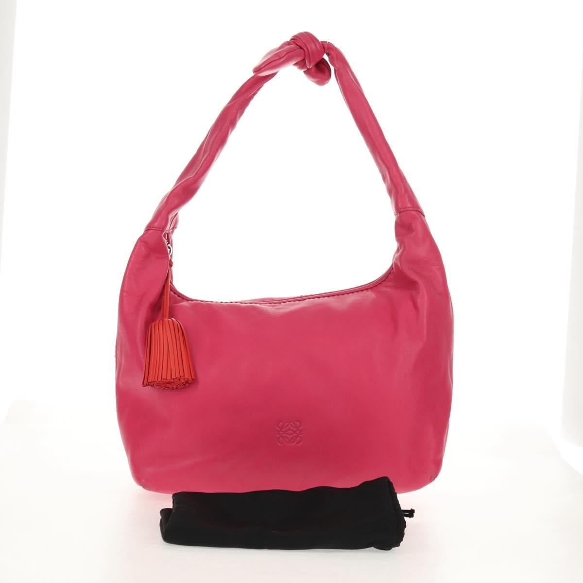 Loewe Anagram Shoulder Bag Leather, PINK, LEATHER, Shoulder bag