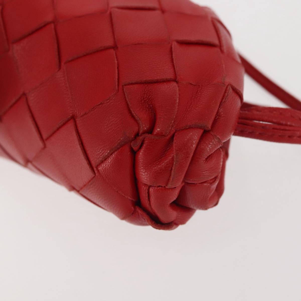 Bottega Veneta The Pouch Coin Purse Intrecciato Nappa, RED, LEATHER, Clutche & pouche