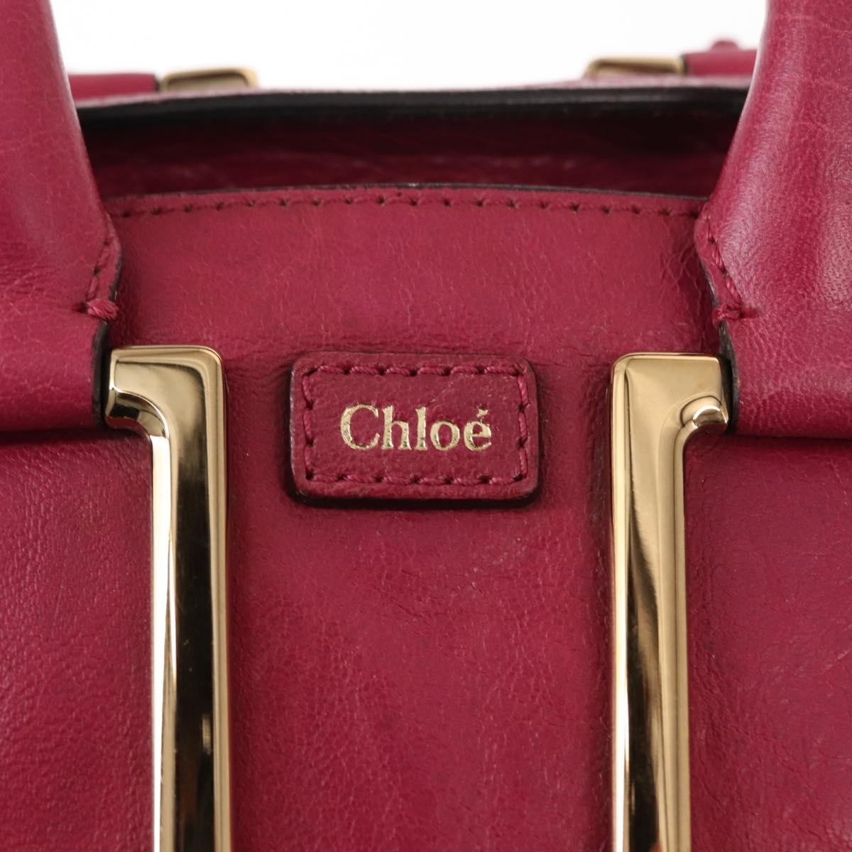 Chloe Ethel Handbag Leather, PINK, LEATHER, Handbag