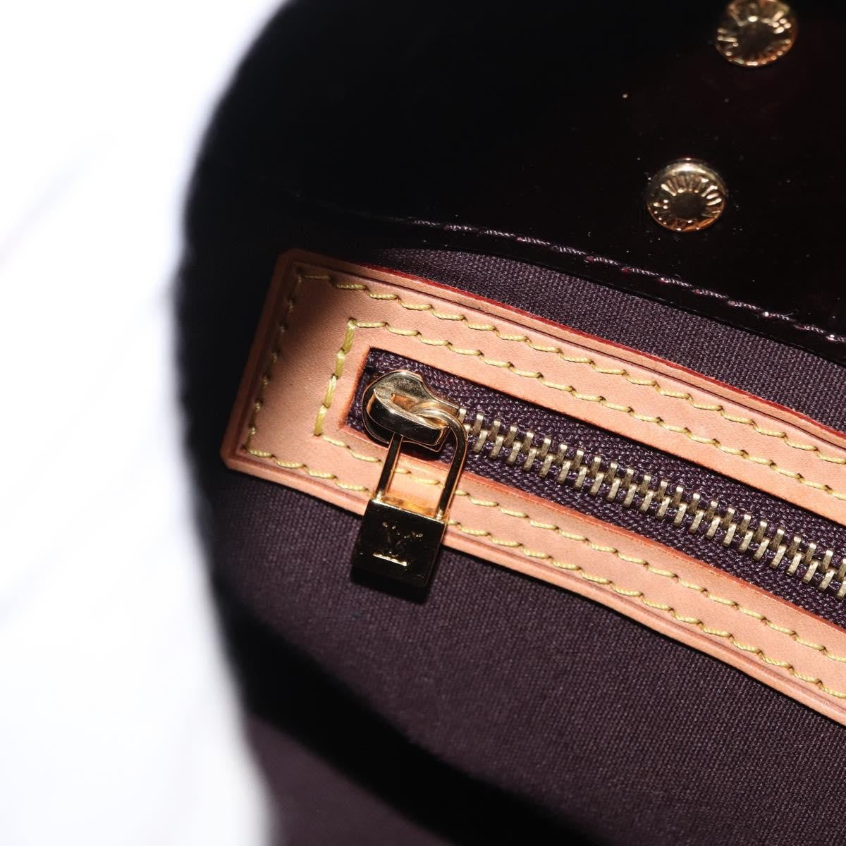 Louis Vuitton Reade Handbag Monogram Vernis, BURGUNDY, PATENT_LEATHER, Handbag