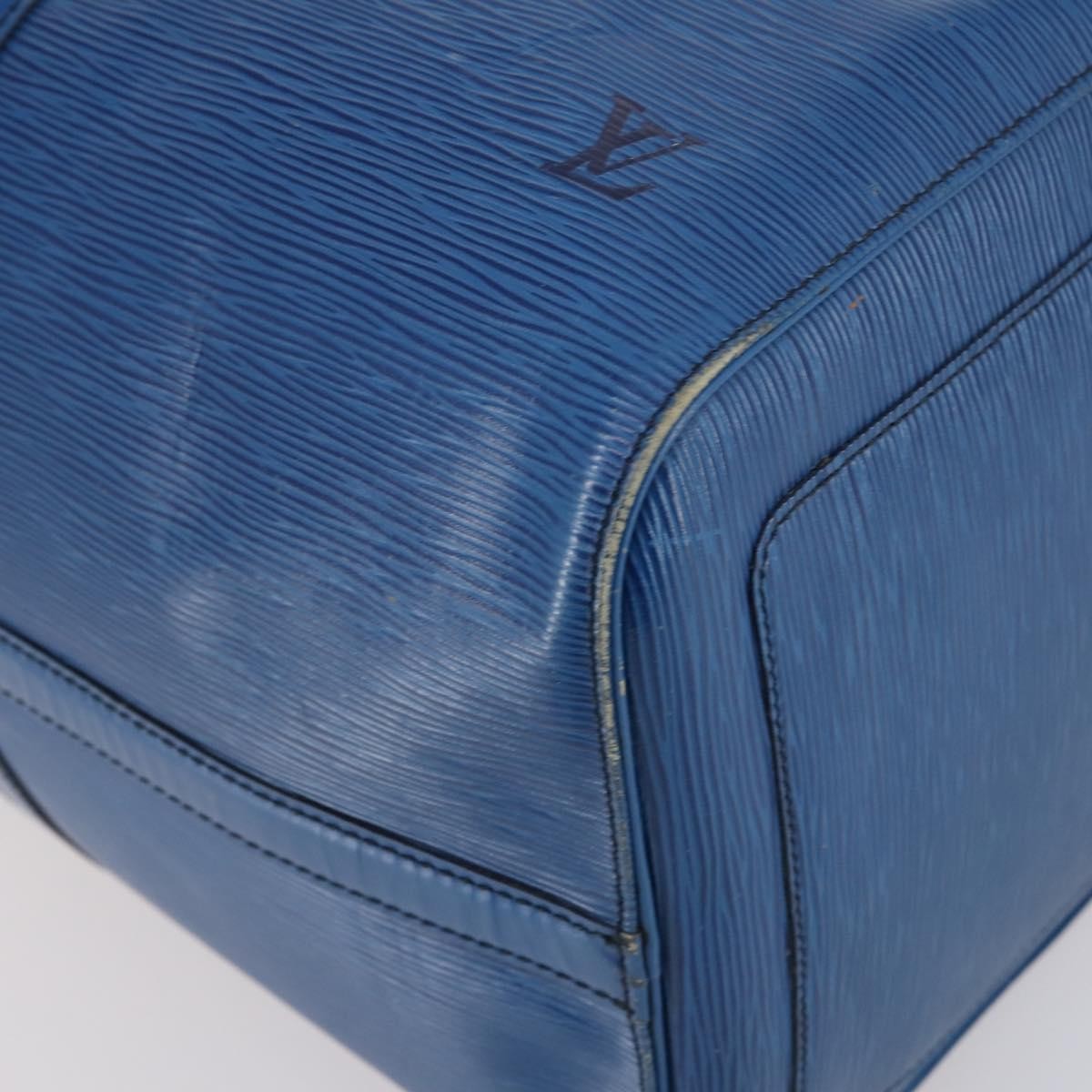 Louis Vuitton Keepall Bag Epi Leather, BLUE, LEATHER, Travel bag