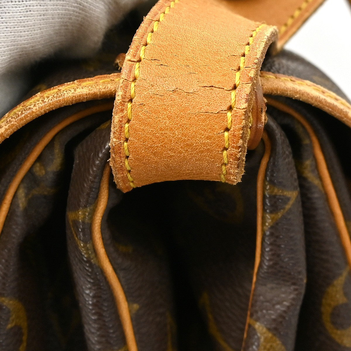 Louis Vuitton Saumur Handbag Monogram Canvas, BROWN, CANVAS, Shoulder bag
