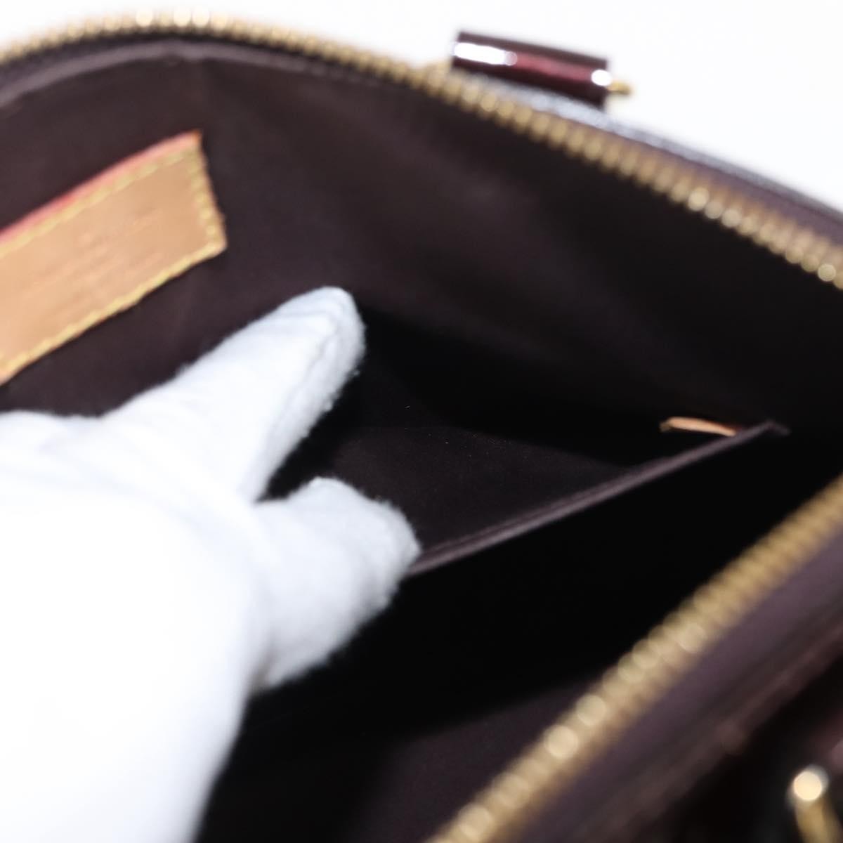 Louis Vuitton Alma Handbag Monogram Vernis, PURPLE, PATENT_LEATHER, Handbag