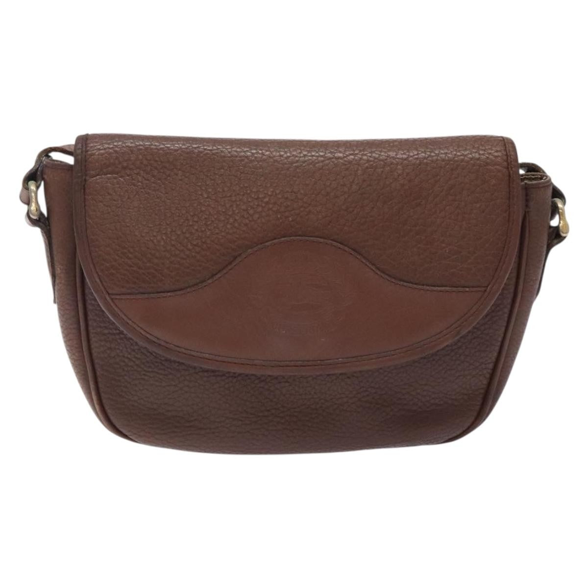 Burberry Flap Shoulder Bag Leather, BROWN, LEATHER, Shoulder bag