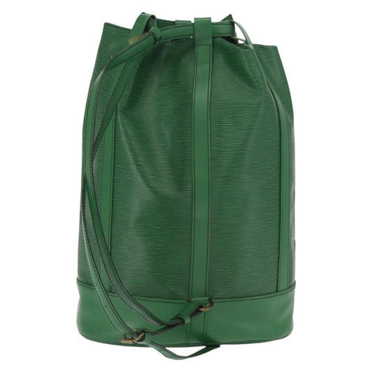 Louis Vuitton Randonnee Backpack Epi Leather, GREEN, LEATHER, Shoulder bag