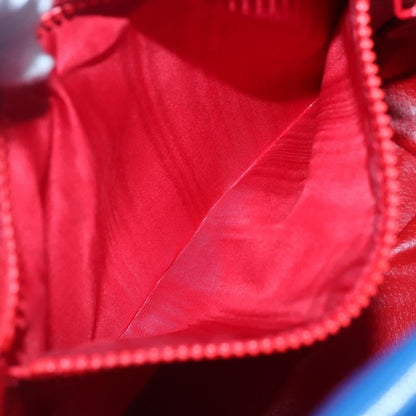 Celine Circle Logo Handbag Leather, BLUE, LEATHER, Handbag