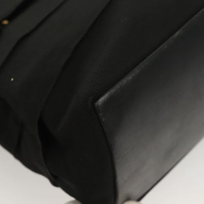 Salvatore Ferragamo Vala Shoulder Bag Canvas, BLACK, CANVAS, Shoulder bag