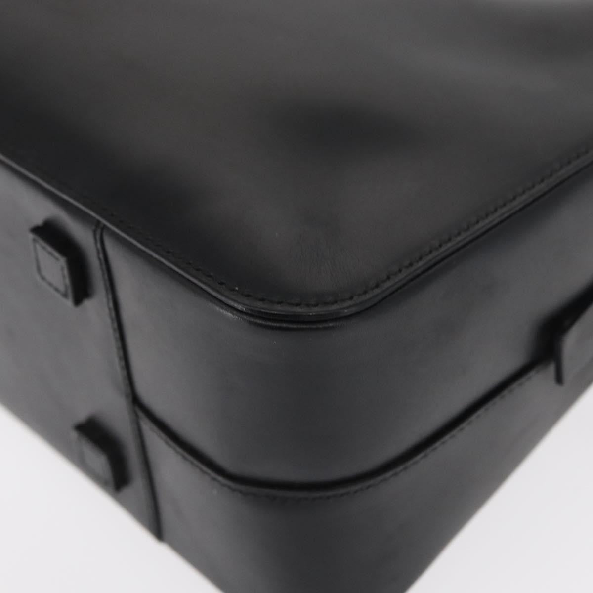 Gucci Vintage Bamboo Handle Bag Leather, BLACK, LEATHER, Handbag