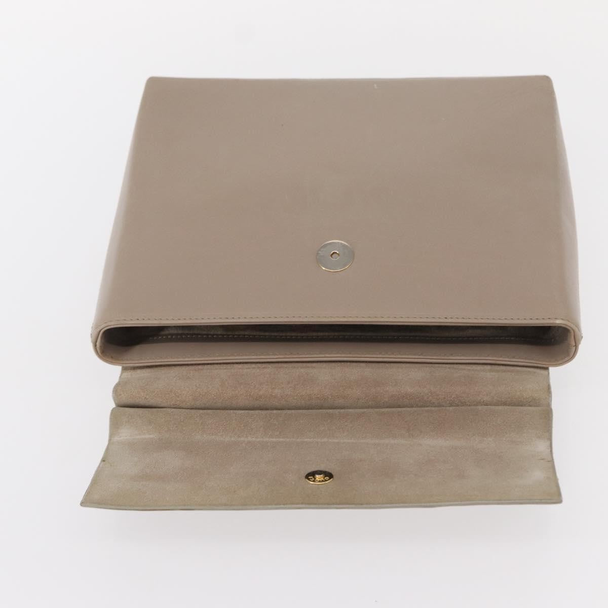 Gucci Vintage Bamboo Handle Bag Leather, BEIGE, LEATHER, Handbag