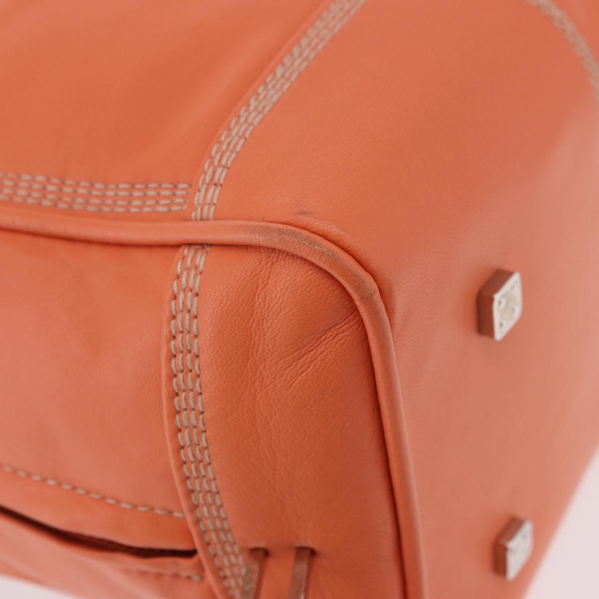 Loewe Anagram handbag Leather, Orange, Leather, Handbag