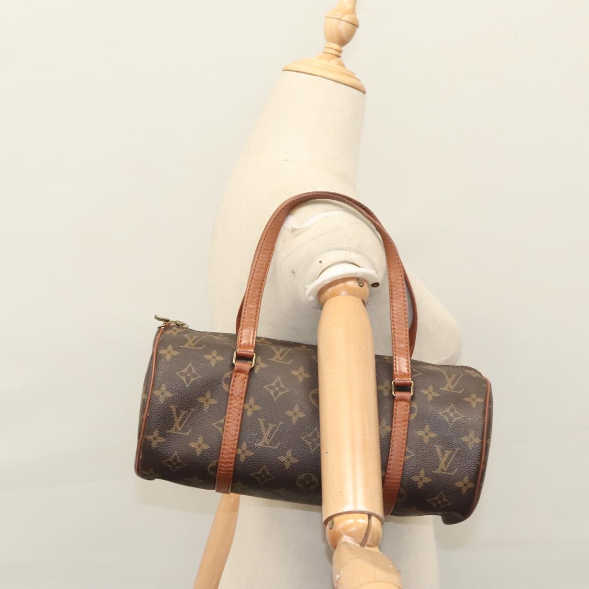 Louis Vuitton Papillon Handbag Monogram Canvas, BROWN, CANVAS, Handbag