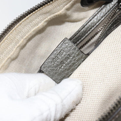 Gucci Soho Chain Zip Shoulder Bag Leather, GOLD, LEATHER, Shoulder bag