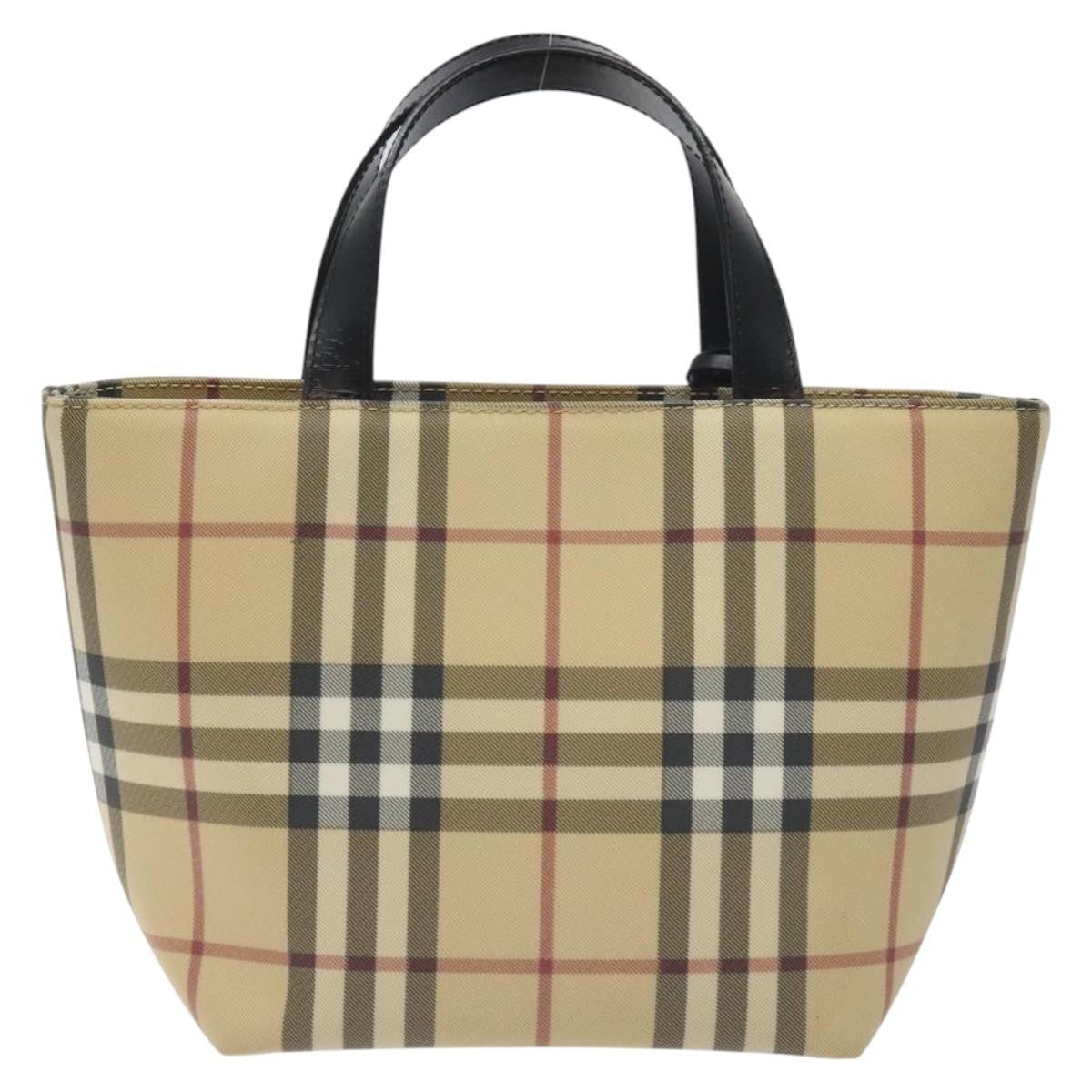 Burberry Nova Check Tote canvas check pattern, BEIGE, PVC, Tote bag