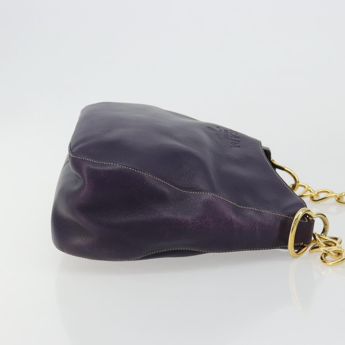 Prada Chain Shoulder Bag Leather, Purple, Leather, Handbag