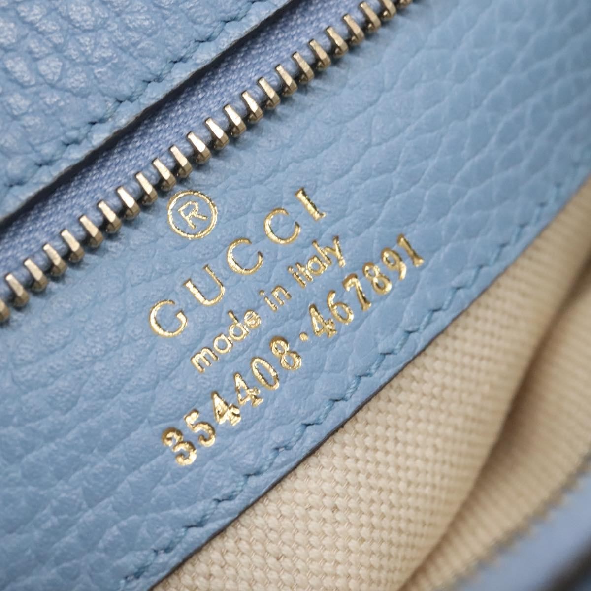 Gucci Swing Tote Leather, BLUE, LEATHER, Tote bag