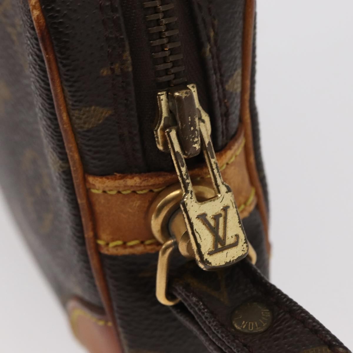 Louis Vuitton Marly Dragonne Clutch Monogram Canvas, BROWN, CANVAS, Clutche & pouche