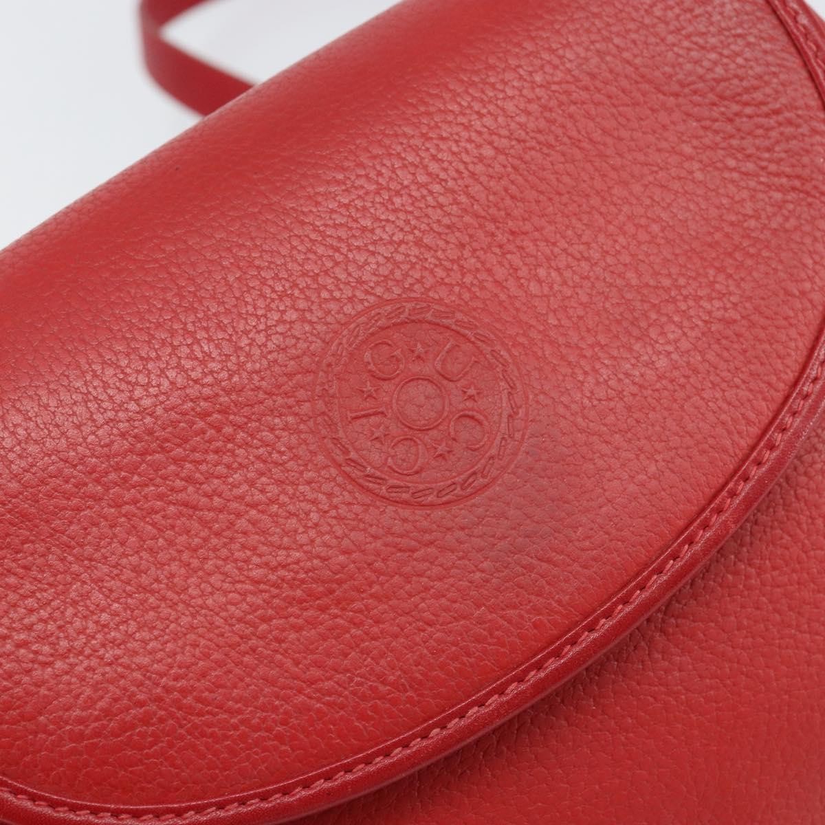 Gucci Vintage Flap Shoulder Bag Leather, RED, LEATHER, Shoulder bag