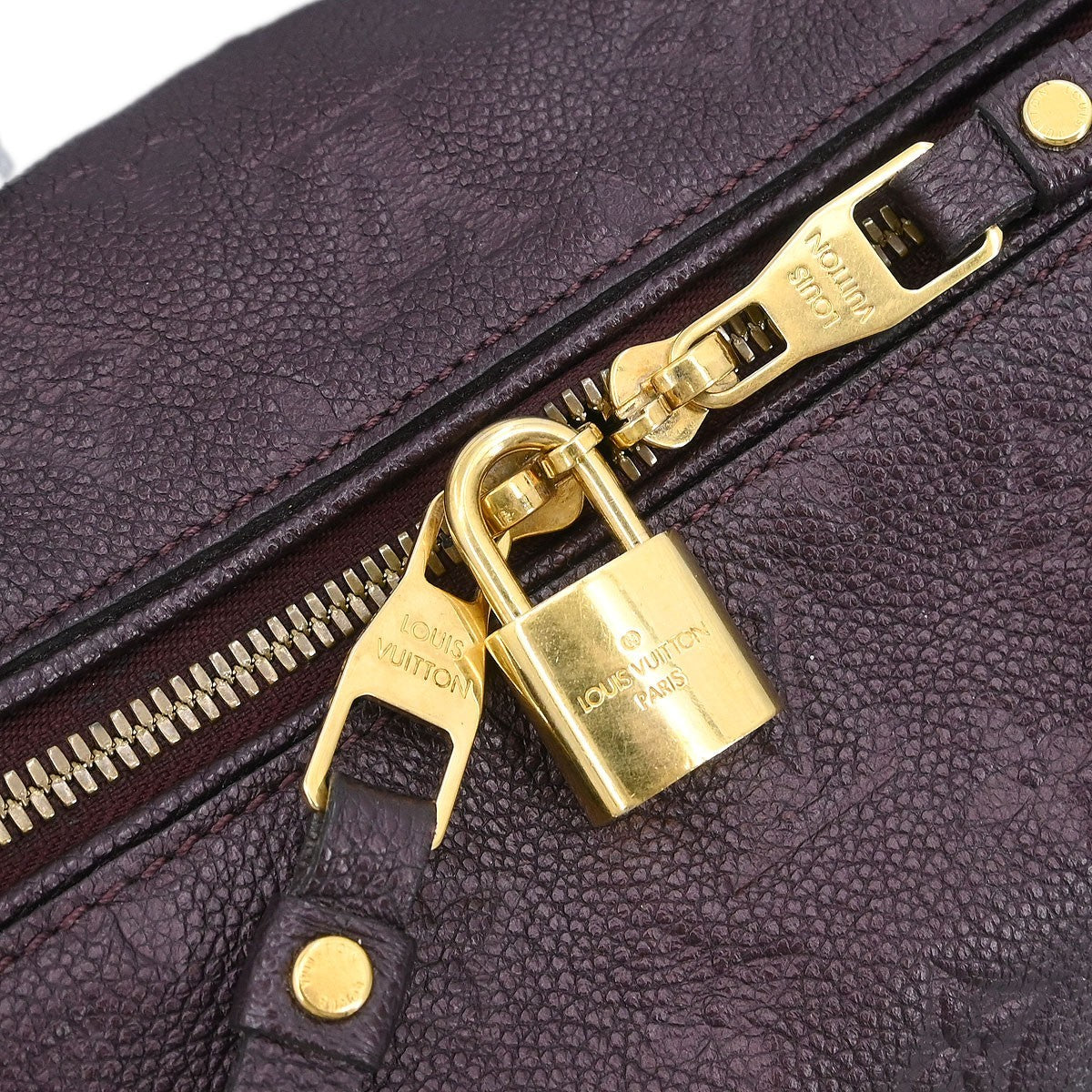 Louis Vuitton Speedy Bandouliere Bag Monogram Empreinte Leather, PURPLE, LEATHER, Handbag