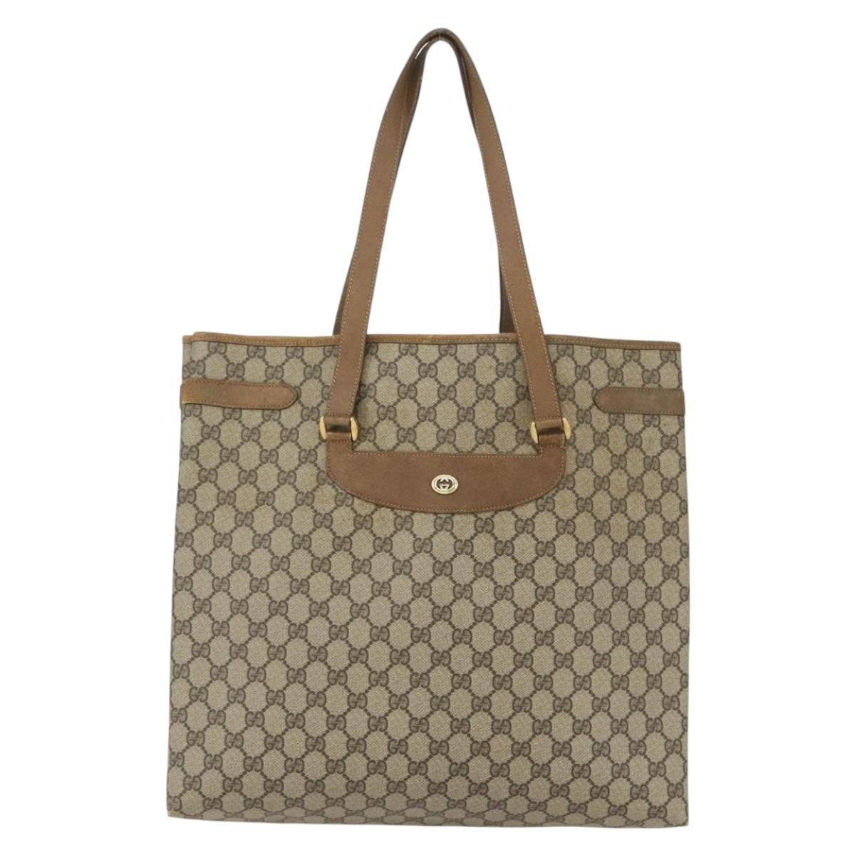 Gucci GG supreme tote bag Canvas, BEIGE, CANVAS, Tote bag