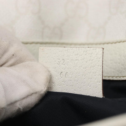 Gucci Sherry Line Waist Bag GG Canvas, WHITE, CANVAS, Shoulder bag