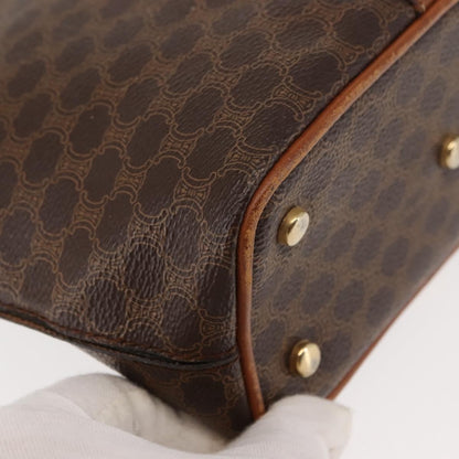 Celine Vintage Macadam Shoulder Bag Canvas, BROWN, PVC, Shoulder bag