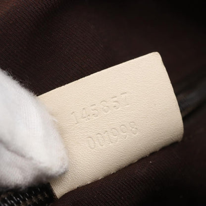 Gucci Zip Messenger Bag GG Canvas with Perforated Leather, BEIGE, CANVAS, Shoulder bag