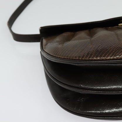 Saint Laurent Vintage Shoulder Bag Leather, BROWN, LEATHER, Shoulder bag