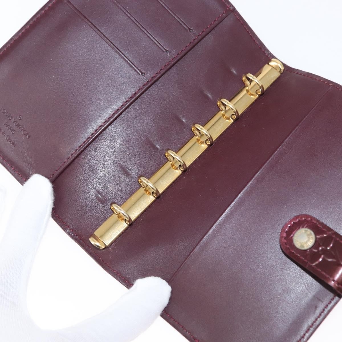 Louis Vuitton Mat Ring Agenda Cover Monogram Vernis, BURGUNDY, PATENT_LEATHER, Clutche & pouche