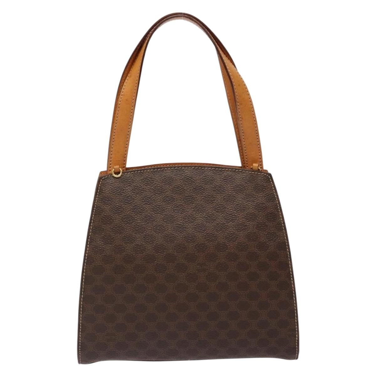 Celine Vintage Macadam Handbag Macadam, BROWN, CANVAS, Handbag