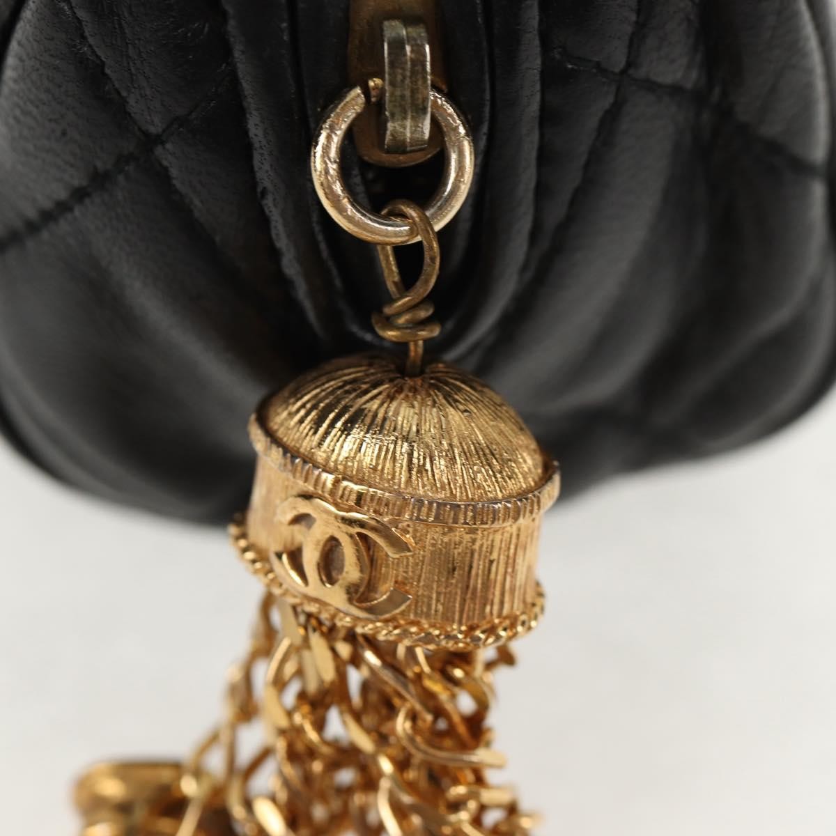 Chanel Vintage Clutch Leather, BLACK, LEATHER, Clutche & pouche
