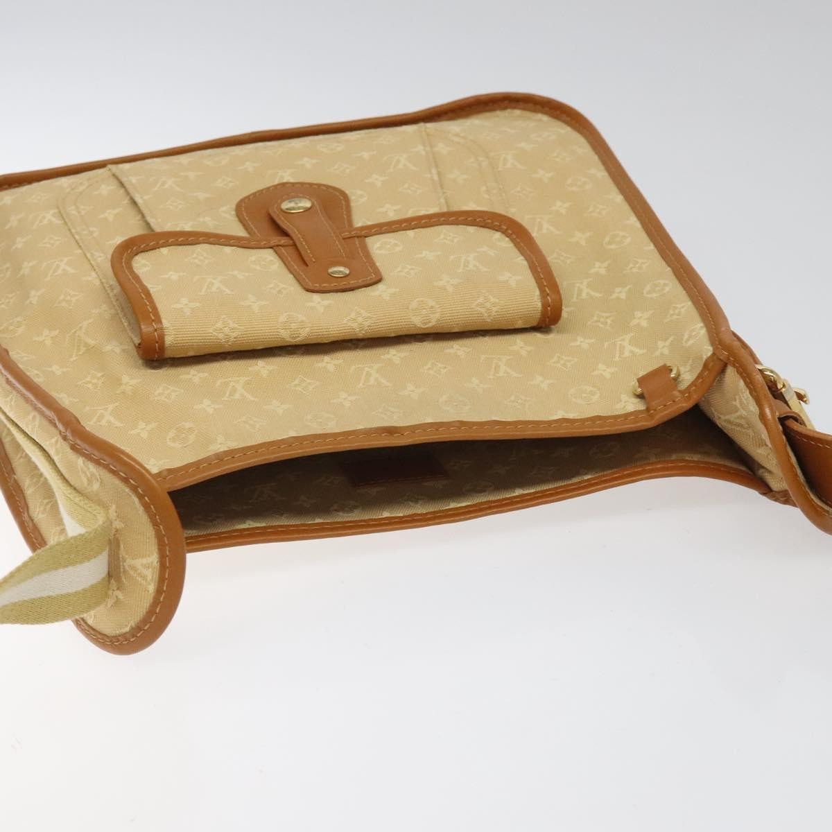 Louis Vuitton Mary Kate Messenger Bag Mini Lin, BEIGE, CANVAS, Crossbody bag