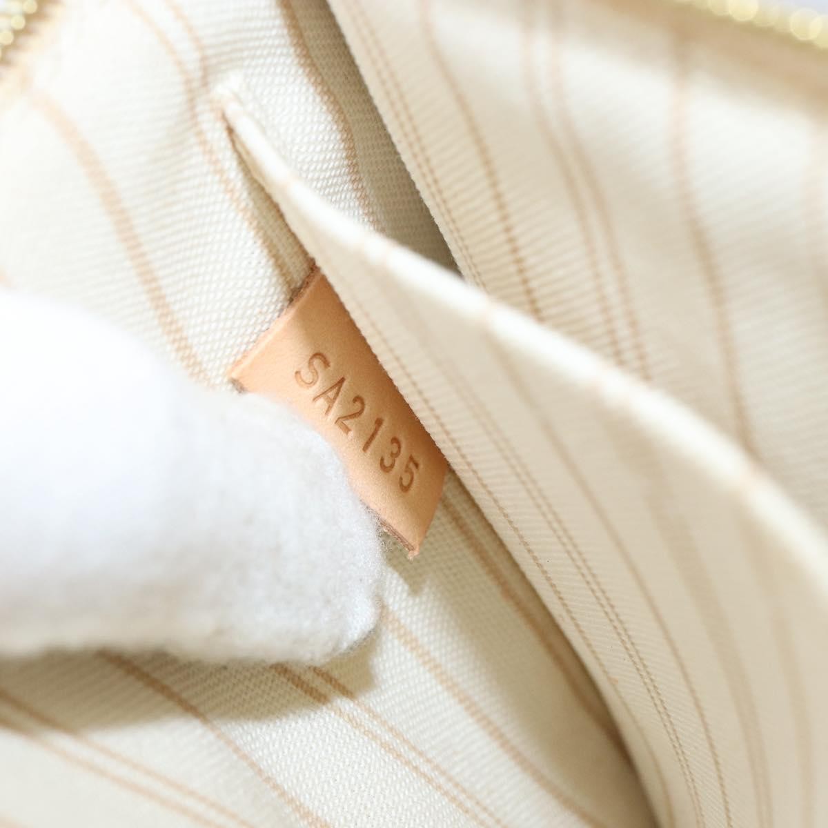 Louis Vuitton Neverfull Pochette Damier, BEIGE, CANVAS, Clutche & pouche