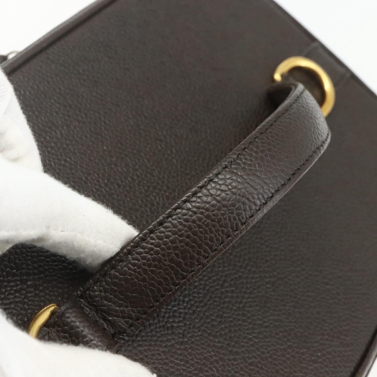 Chanel Vintage Timeless Vanity Case Caviar, BROWN, LEATHER, Handbag