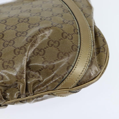 Gucci D Ring Messenger Bag GG Coated Canvas, GOLD, CANVAS, Shoulder bag