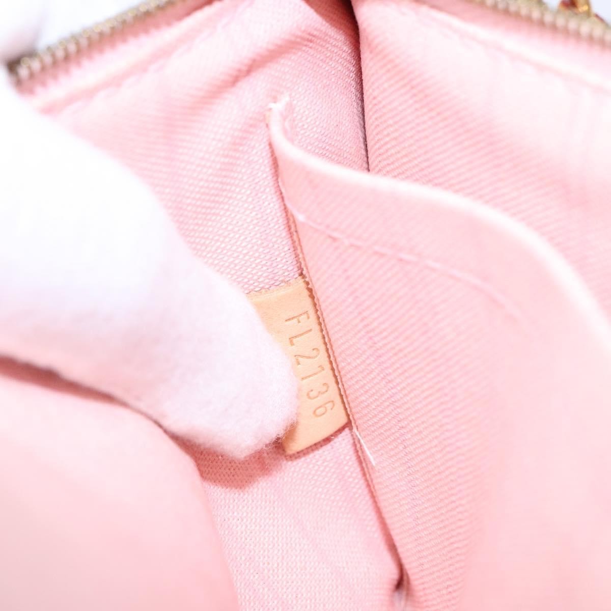 Louis Vuitton Neverfull Pochette Damier, WHITE, CANVAS, Tote bag