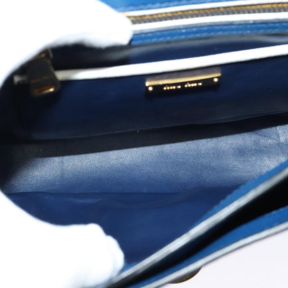 Miu Miu Flap Shoulder Bag Leather, BLUE, LEATHER, Shoulder bag