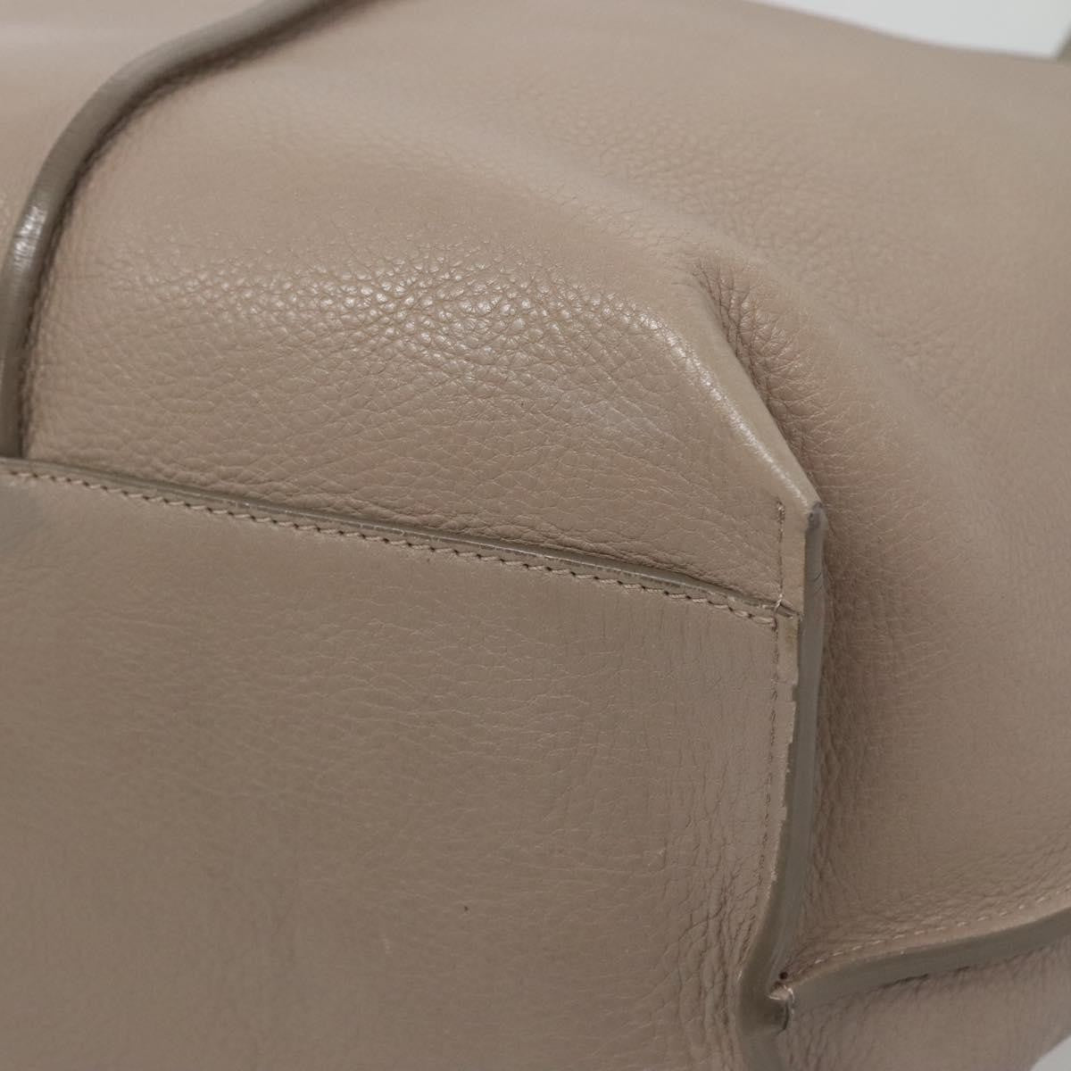 Chloe Vick Tote Leather, BEIGE, LEATHER, Tote bag