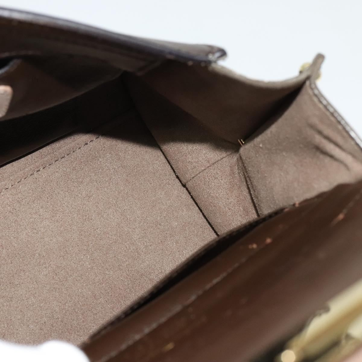 Salvatore Ferragamo Gancini handbag Leather, BROWN, LEATHER, Handbag