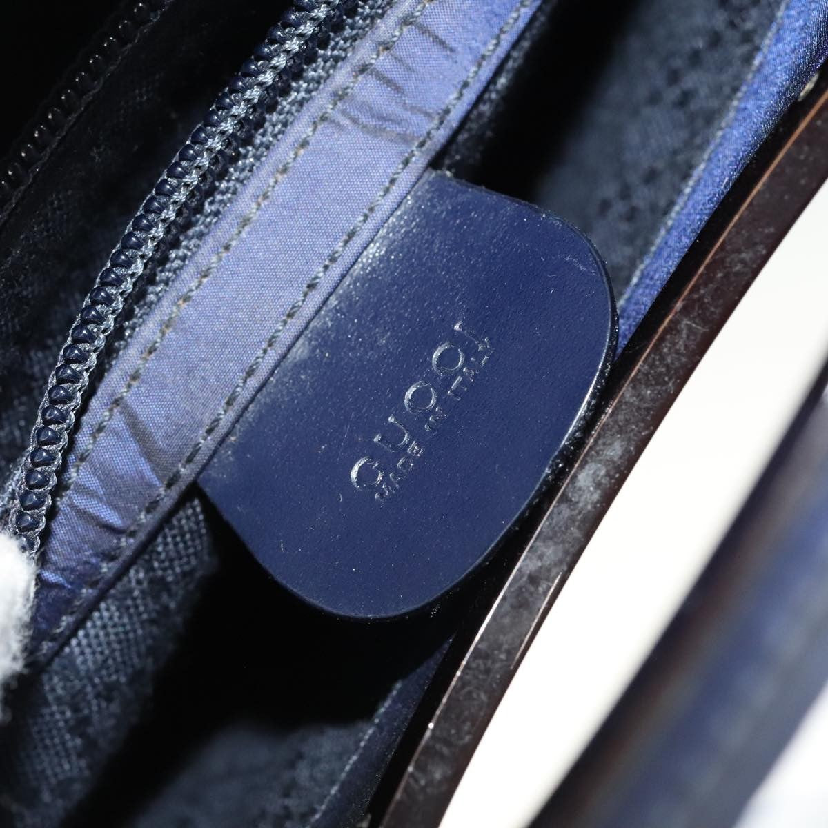 Gucci Vintage Handbag Nylon, BLUE, NYLON, Handbag