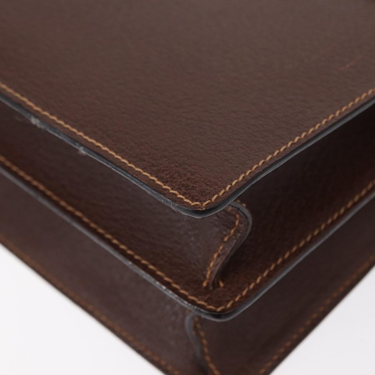 Gucci Vintage Shoulder Bag Leather, BROWN, LEATHER, Shoulder bag