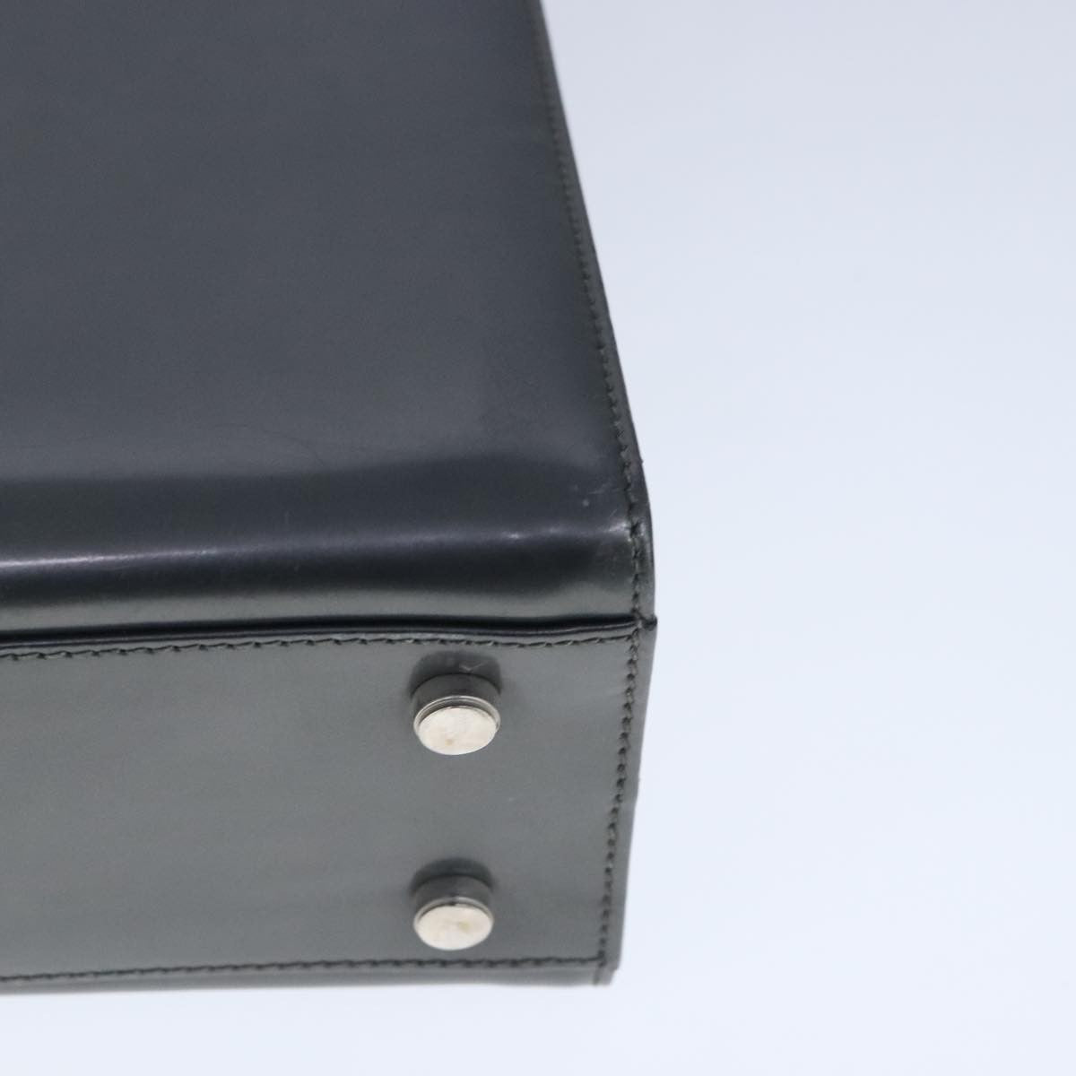 Salvatore Ferragamo Gancini handbag Leather, BLACK, LEATHER, Handbag