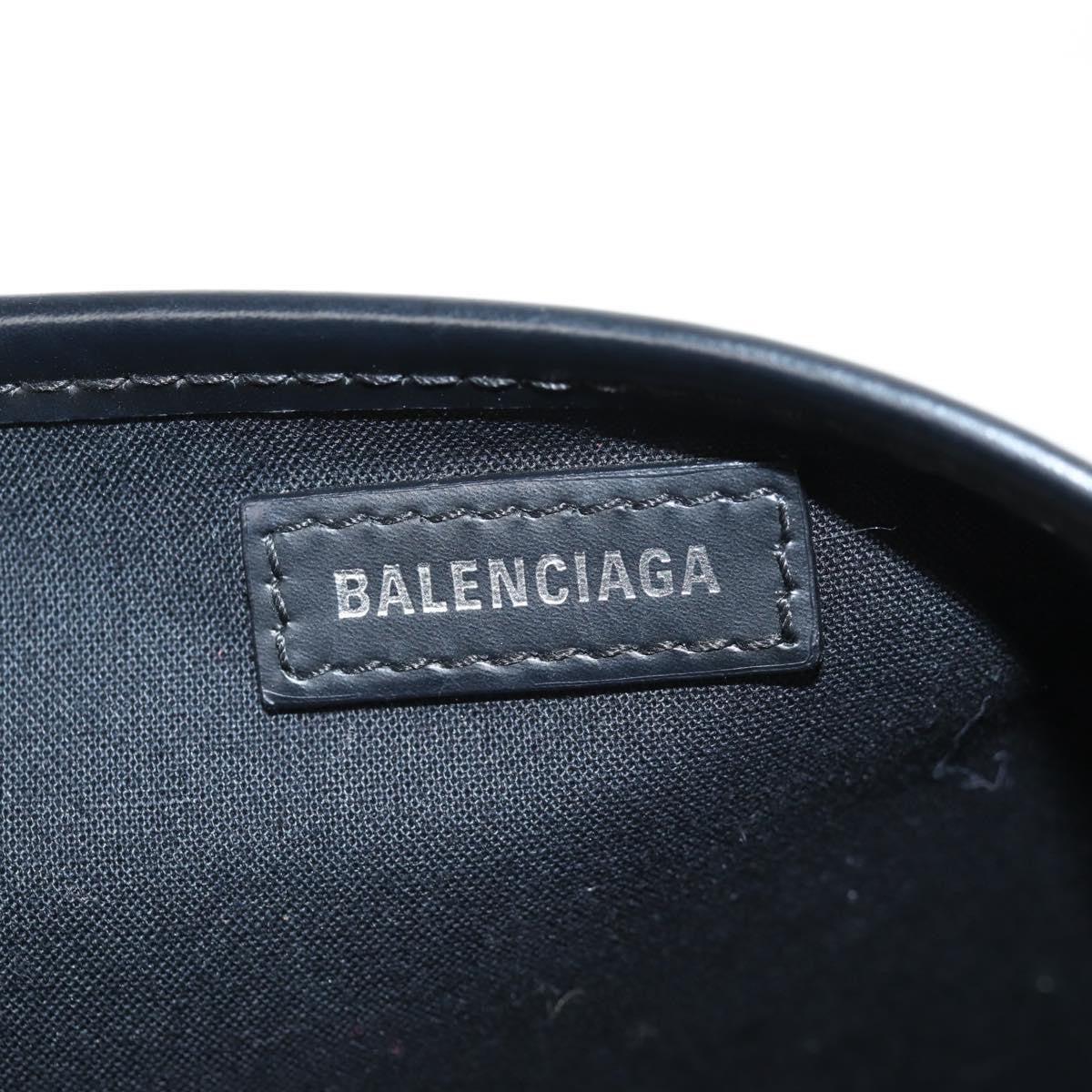 Balenciaga Navy Cabas Canvas with Leather, WHITE, CANVAS, Tote bag