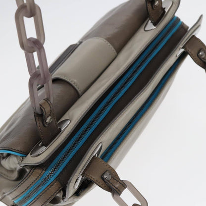 Balenciaga Cherche Midi Chain Shoulder Bag Leather, GRAY, LEATHER, Shoulder bag