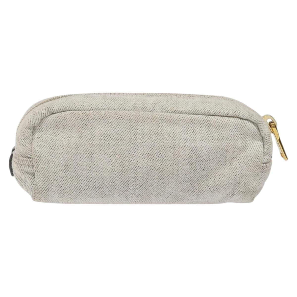 Prada Vintage Pouch Tessuto, GRAY, CANVAS, Clutche & pouche