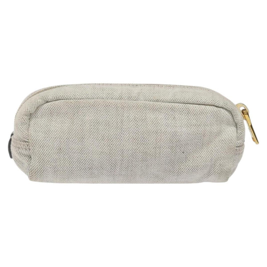 Prada Vintage Pouch Tessuto, GRAY, CANVAS, Clutche & pouche