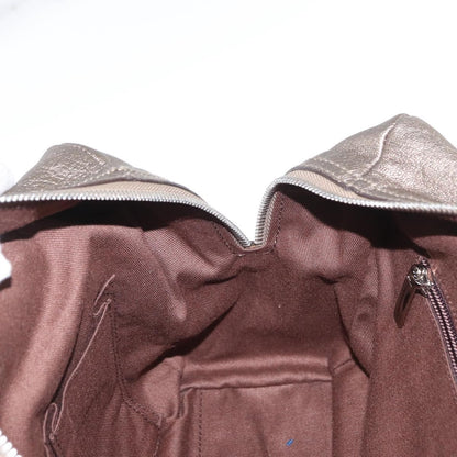 Salvatore Ferragamo Gancini Buckle Shoulder Bag Leather, GOLD, LEATHER, Handbag