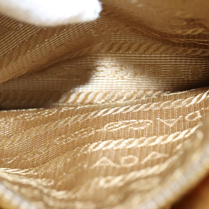 Prada Vintage Pouch Leather, GOLD, LEATHER, Clutche & pouche