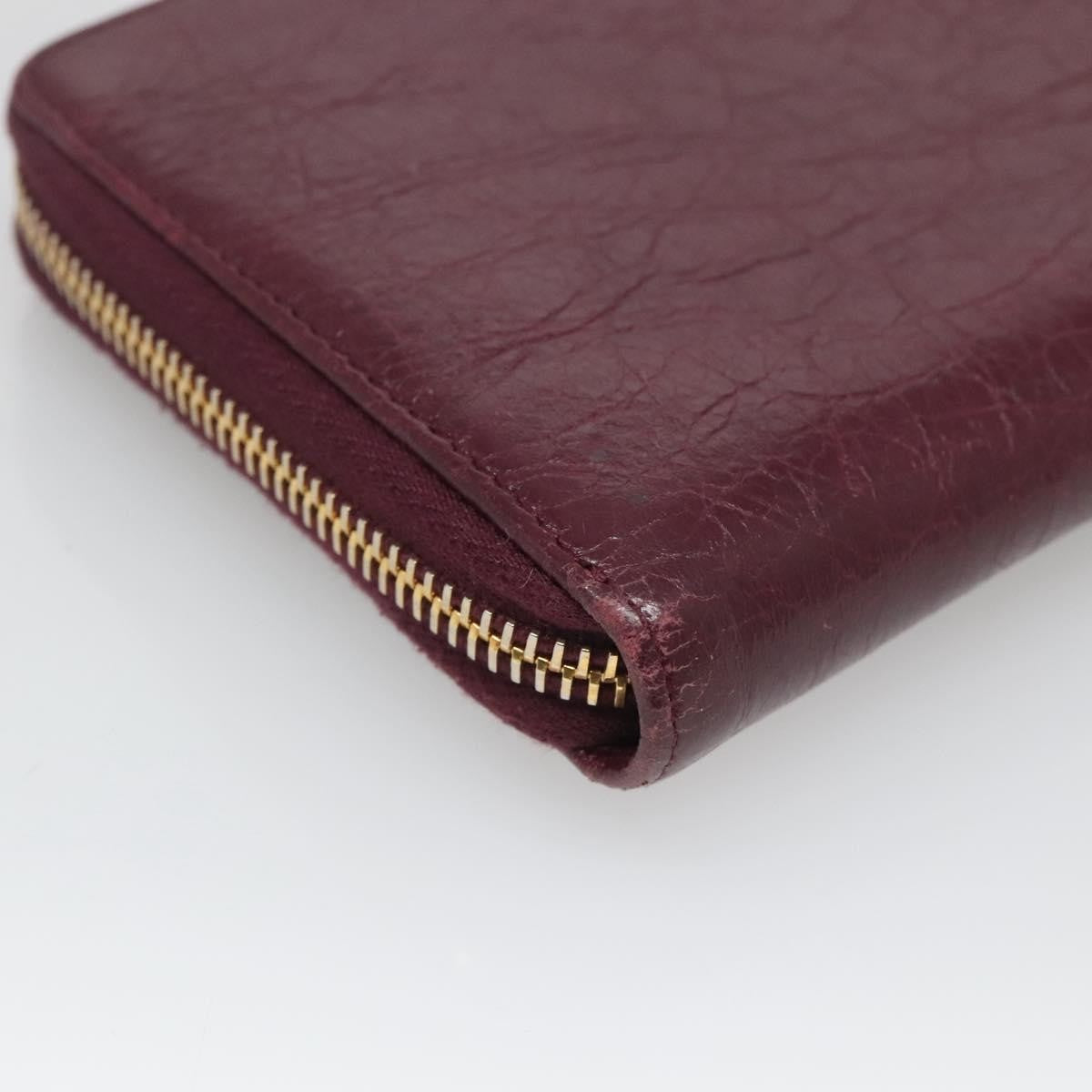 Balenciaga Classic Continental Zip Around Wallet Leather, PURPLE, LEATHER, Wallets